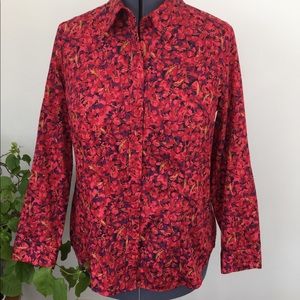 Coldwater Creek pinpoint no-iron 100% cotton shirt